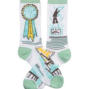 NWT Sage & White 'Champion' Socks - Adult -  Primitives by Kathy